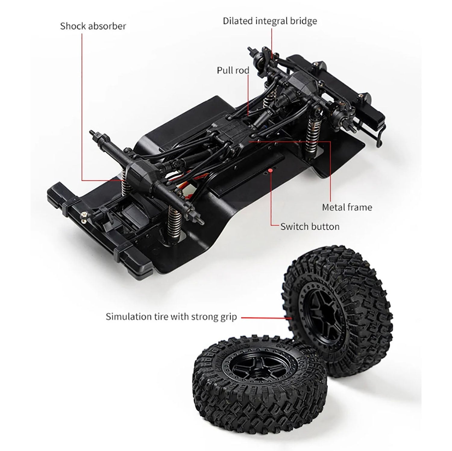 1/18 Scale 4WD Remote Control Rock Crawler - 8562 RC Off-Road Car with 3-Speed Motor, ESC, Servo & Light System - Multi-Terrain Adventure Vehicle for Kids & Adults - Perfect for Indoor & Outdoor Play, Backyard Crawling, Trail Exploration