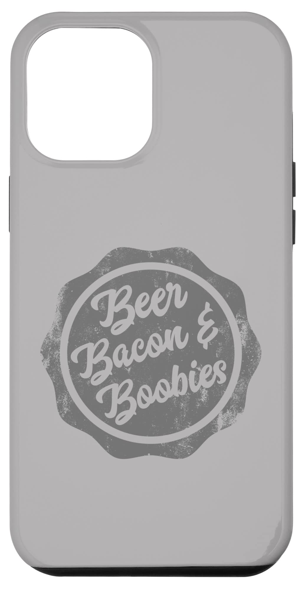 iPhone 12 Pro Max Funny Beer Bacon & Boobs Phone Case - Trendy Protective Cover for Women & Men - Perfect for Parties, Gifts & Everyday Use