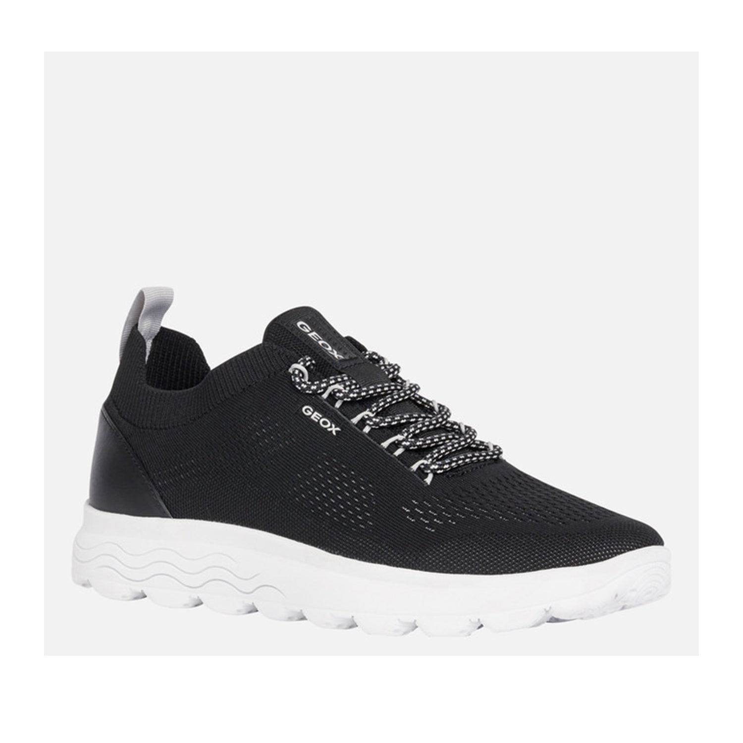 Geox Men's Spherica Black Leather Sneakers - Comfortable & Stylish Casual Shoes for Walking, Work & Everyday Wear