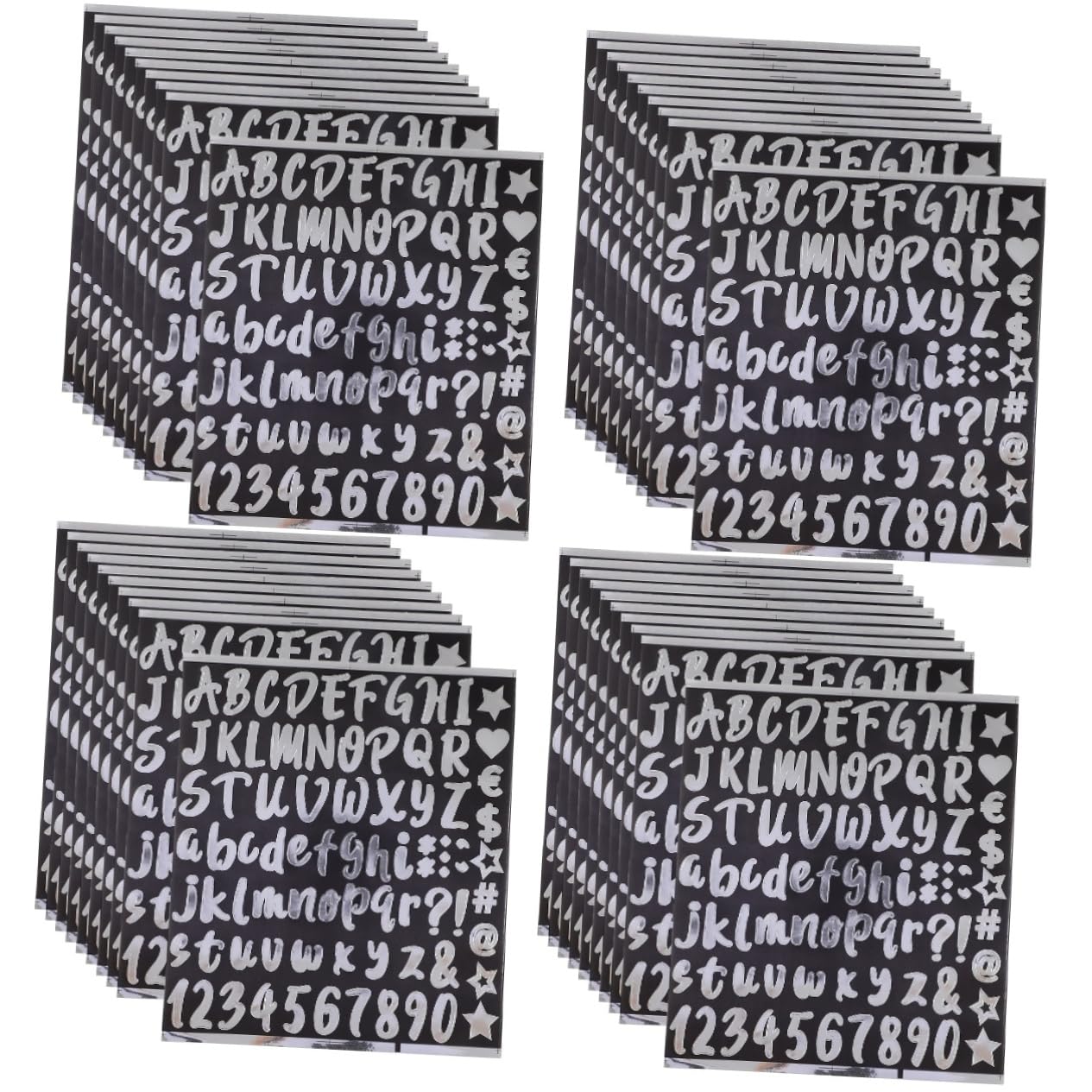 Housoutil 40 Sheets Gold Letter Stickers - Mirror Stickers for Decoration, Applique Labels, Door Plates, Mailbox Numbers - Reflective Outdoor Decals for Home & Office Mail Suite