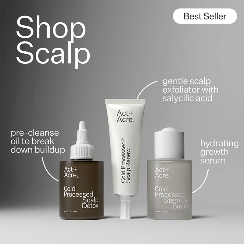 Act+Acre Salicylic Acid Scalp Exfoliator - Deep Cleansing Treatment for Dandruff & Scalp Buildup - Perfect for Dry, Itchy Scalp & Hair Care Routine