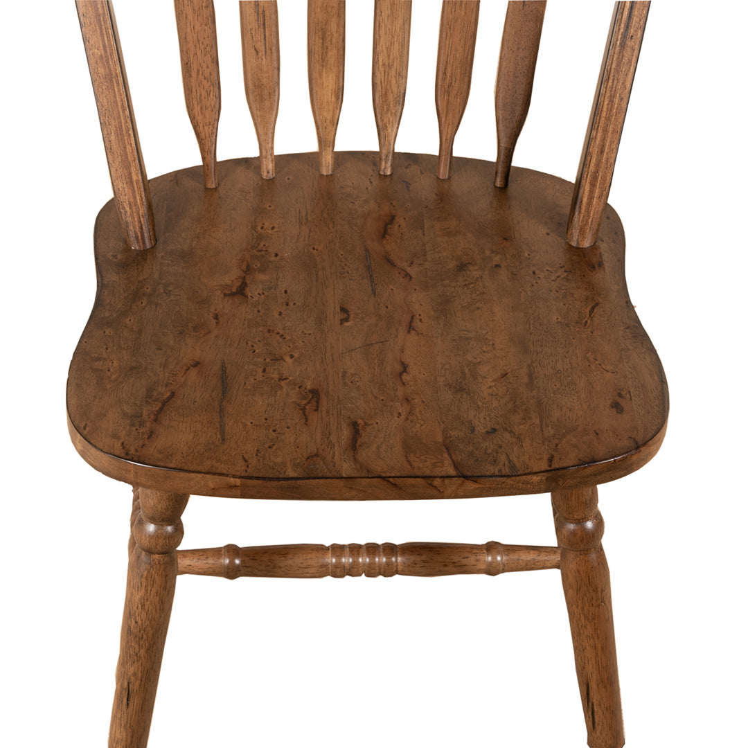 Carolina Crossing Windsor Side Chair in Honey Finish - Perfect for Dining Rooms, Kitchens, and Home Offices