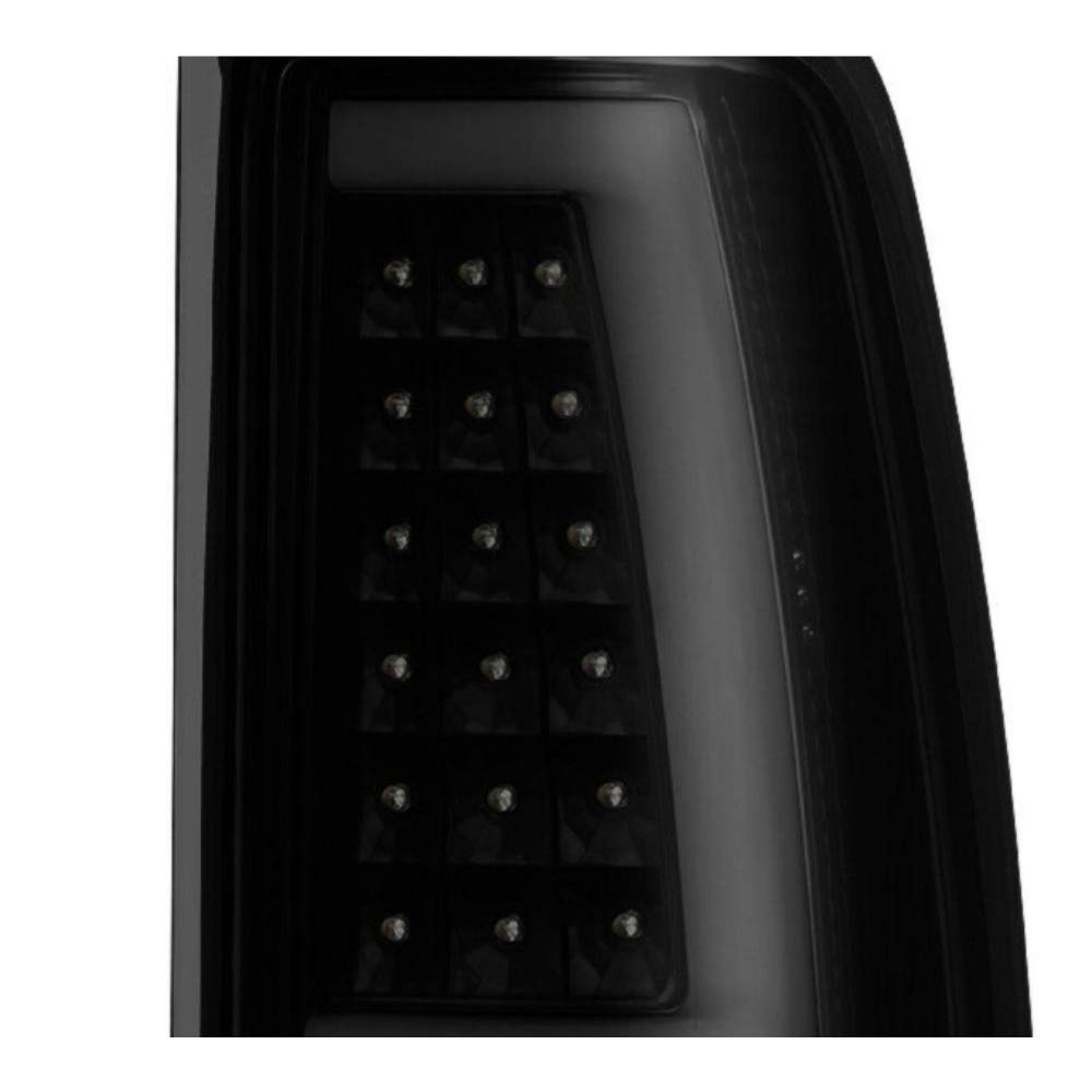 1999-2007 Chevy Silverado & GMC Sierra Smoked LED Tail Lights - Black Housing, DOT Approved, Plug & Play Installation - Perfect for Off-Roading, Truck Customization & Night Driving