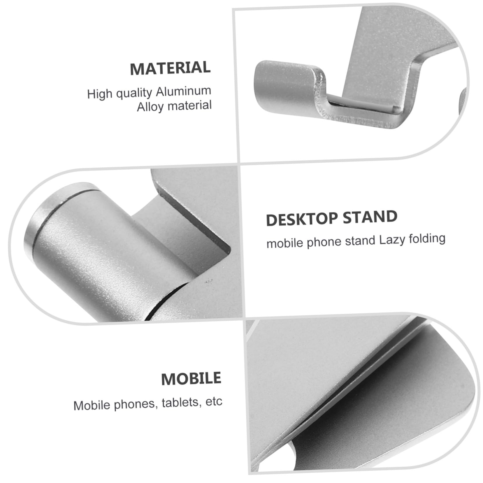 Jojofuny Adjustable Folding Stand Tablet Holder - Universal Phone & iPad Stand for Desk, Bed, Kitchen - Perfect for Watching Videos, Reading & Video Calls