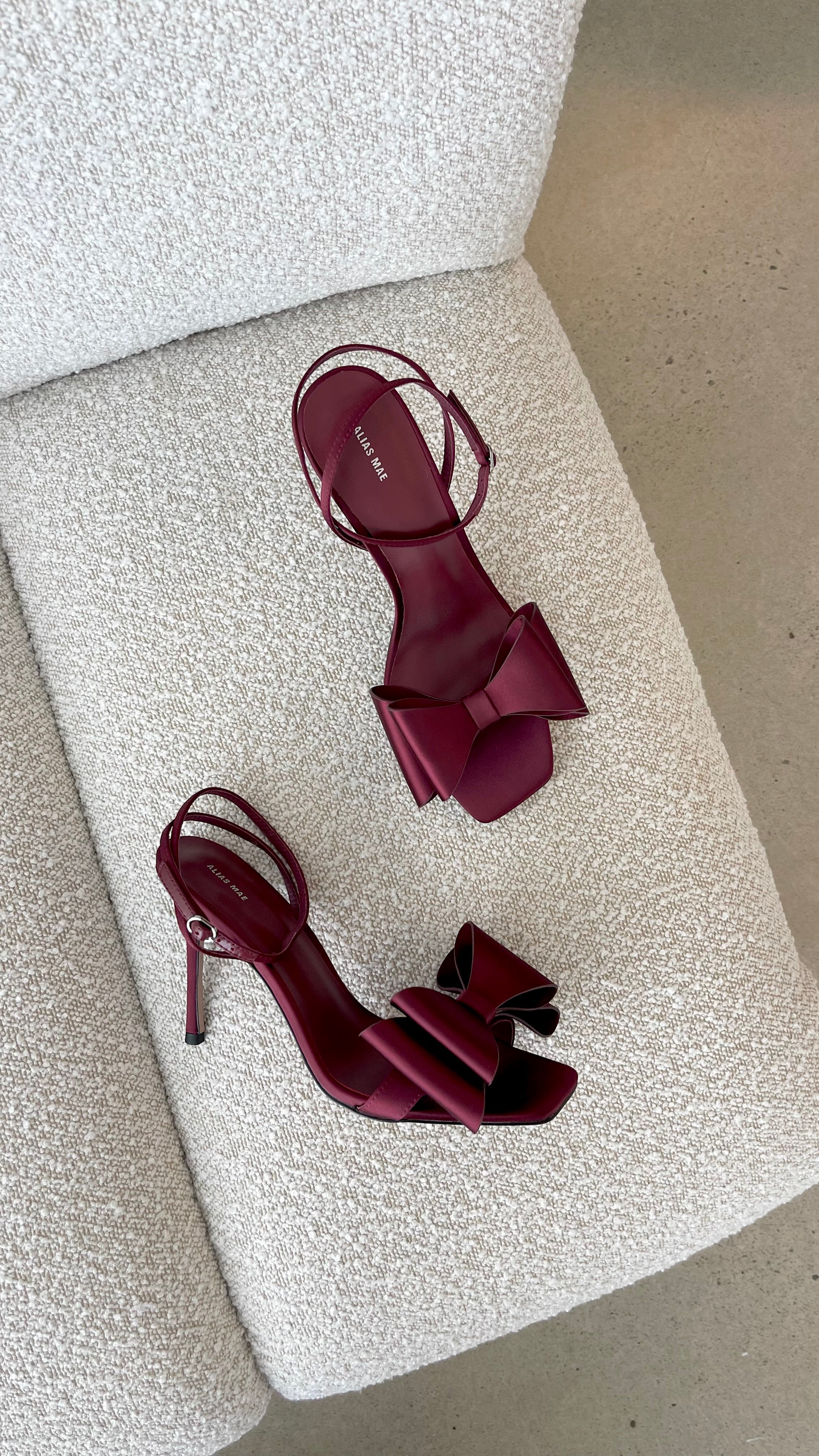 Gabby Heel - Burgundy Satin High Heels for Women | Elegant Evening Shoes for Parties, Weddings & Special Occasions