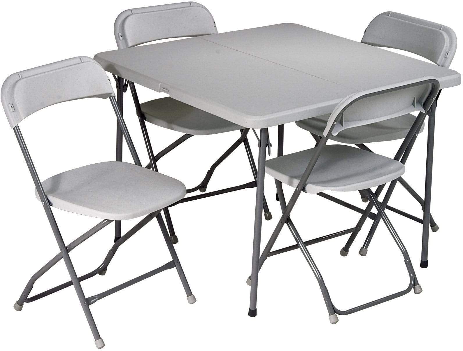 Office Star Work Smart™ 5-Piece Folding Chair and Table Set [PCT 05] - Perfect for Home Office, Classroom, and Event Seating