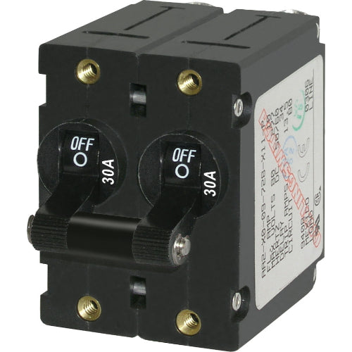 Blue Sea Systems A Series Single/Double Pole Circuit Breakers - Marine & RV Electrical Protection for Boats, Yachts, and Campers