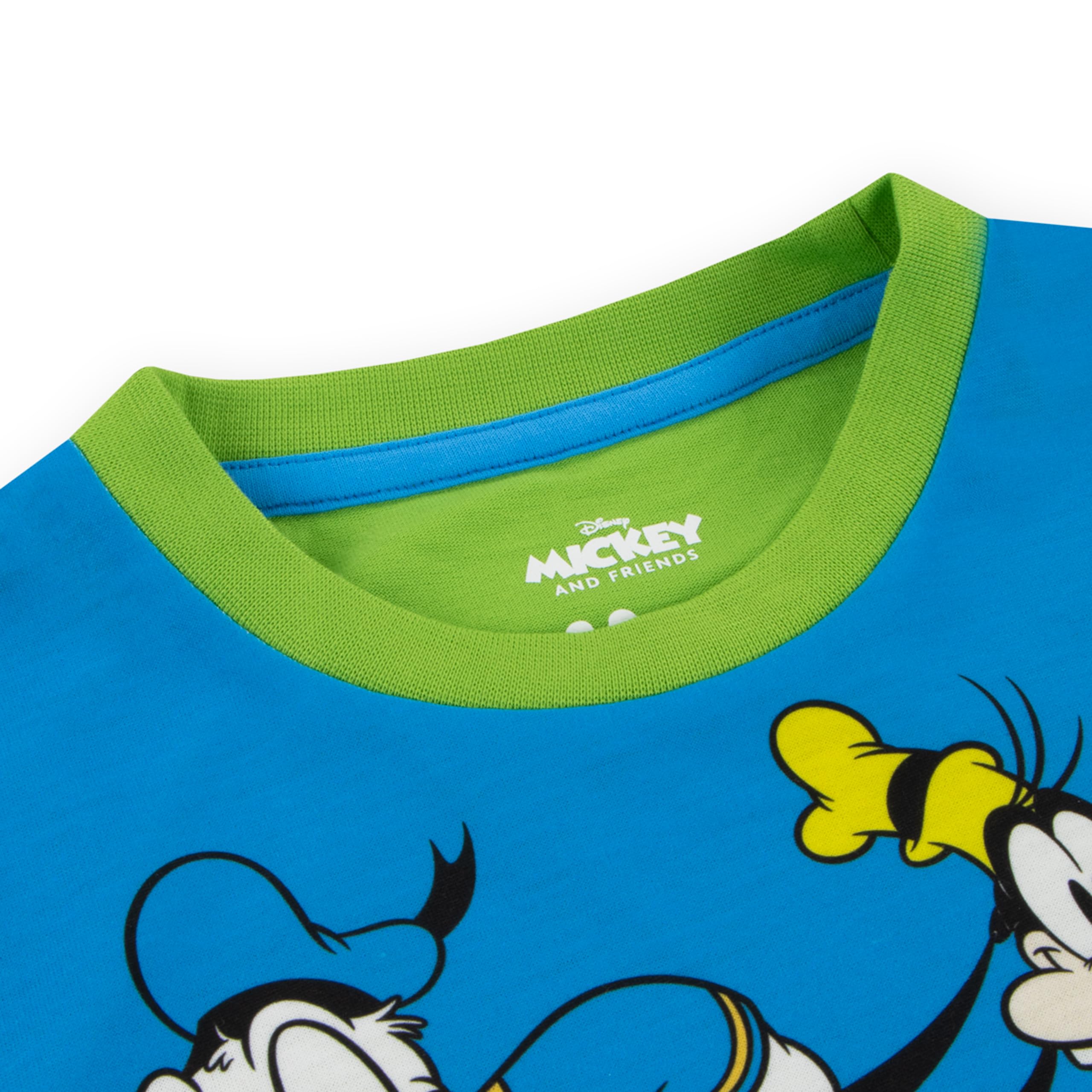 Disney Mickey Mouse Pajamas for Boys - Soft Cotton Summer Sleepwear Set (Sizes 18M-8) - Perfect for Bedtime, Lounging & Disney-Themed Parties