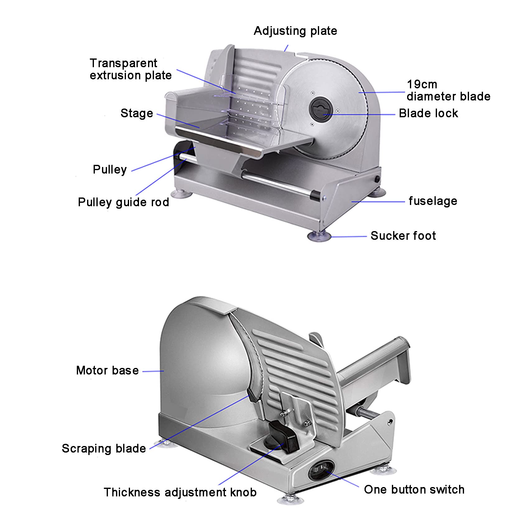 Electric Deli Food Slicer - 7.5