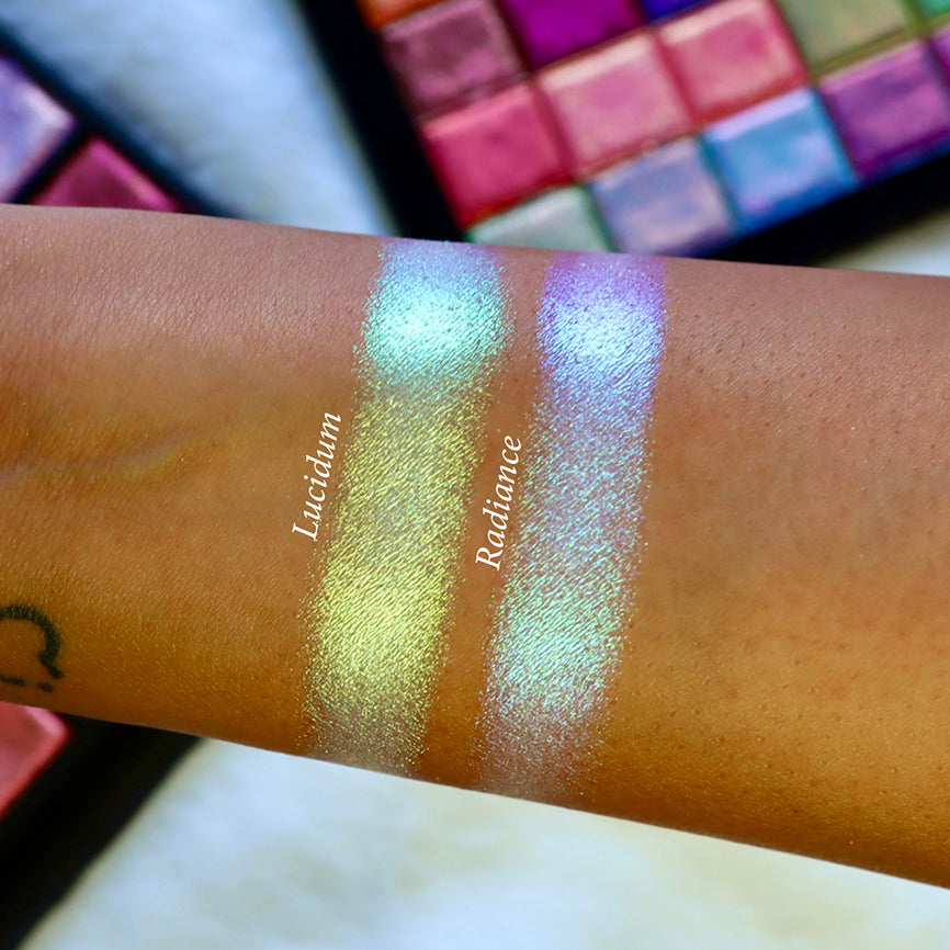 Lucidum Series 2 Iridescent Multichrome Eyeshadow Palette - Long Lasting Highly Pigmented Makeup for Party, Halloween & Special Occasions