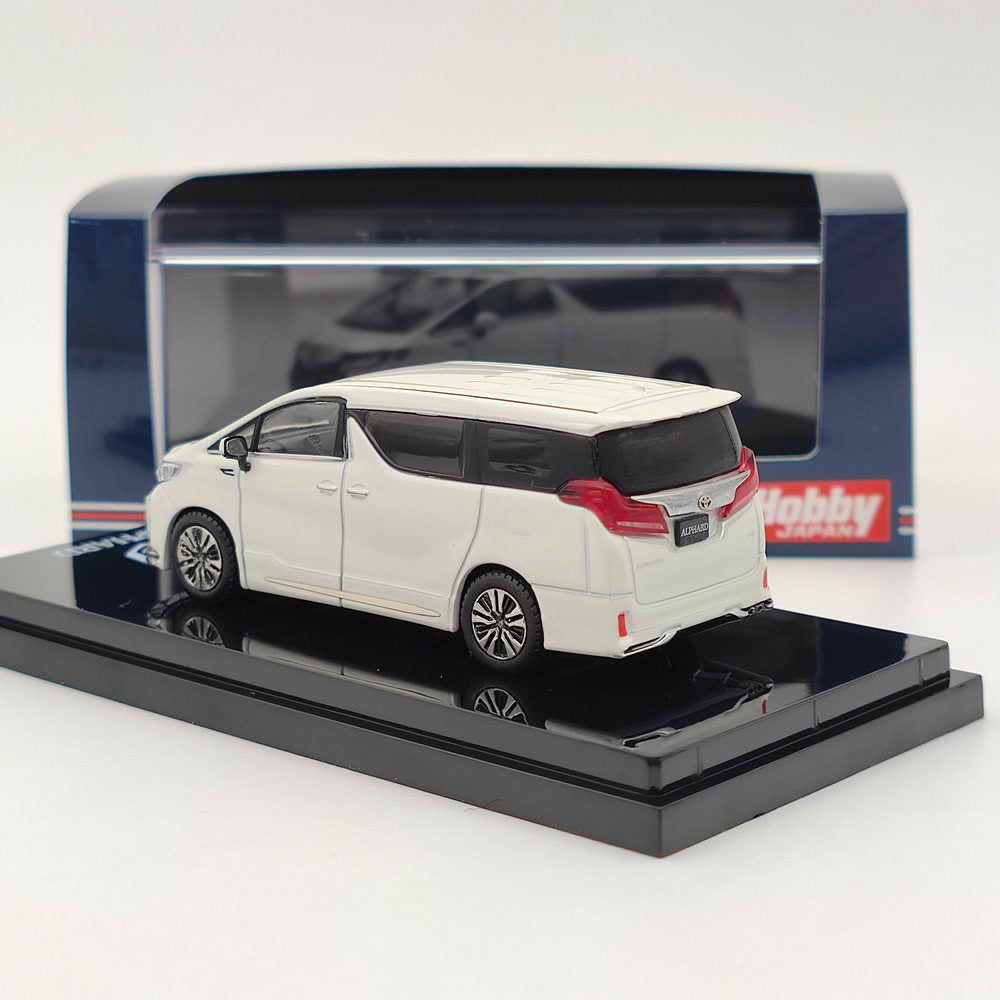 1/64 Scale Hobby Japan Toyota Alphard (H30W) Customized Version White Diecast Model Car HJ642012AW - Collectible Toy Car Gift for Enthusiasts & Kids, Perfect for Display, Play, and Gifting
