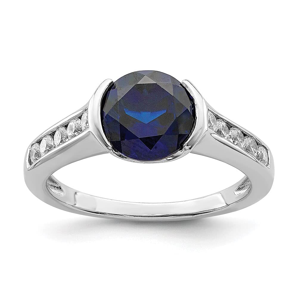 925 Silver Blue Sapphire & CZ Ring for Women - Elegant Gift for Her | Wedding, Party, Anniversary
