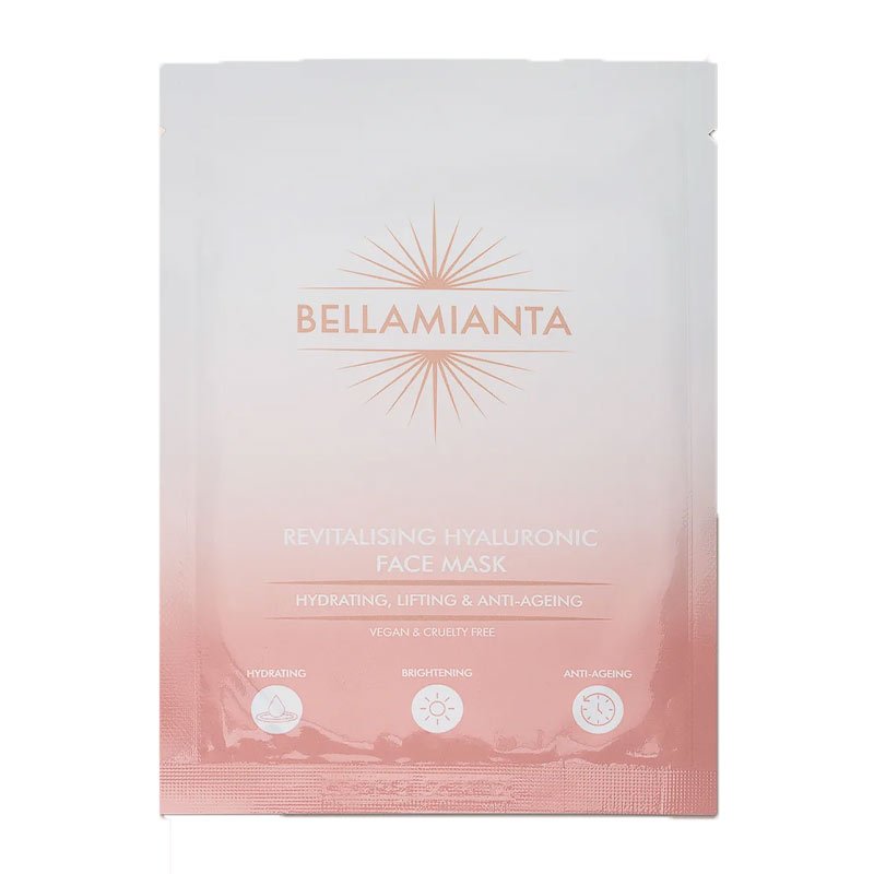 Bellamianta Revitalizing Hyaluronic Acid Face Mask for Hydration & Anti-Aging - Perfect for Dry Skin Care & Spa Night Self-Care Routine