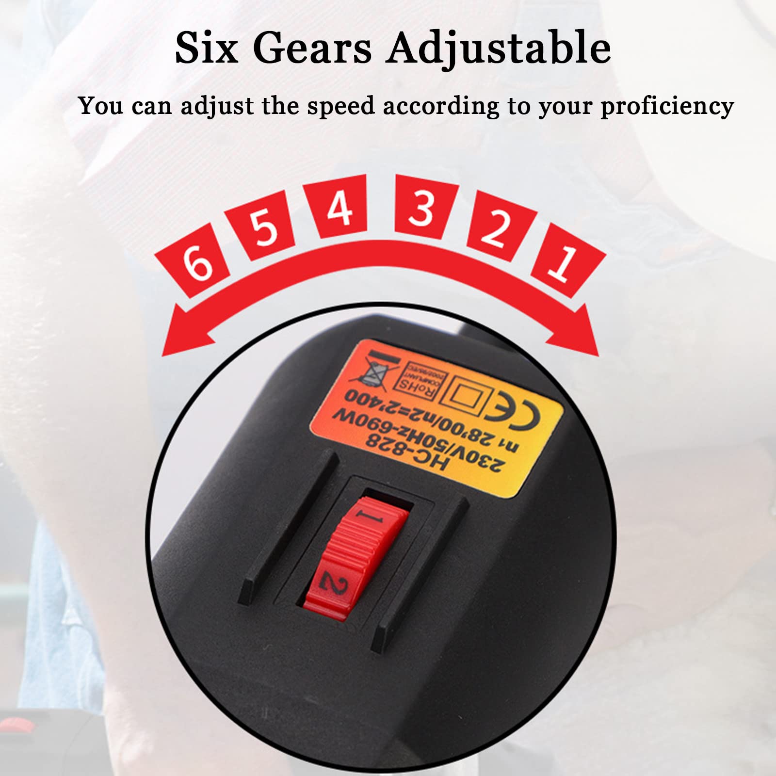 690W Heavy Duty Electric Sheep Shearing Clippers - 6 Speed Professional Livestock Grooming Tool for Sheep, Goats, Cattle & Farm Animals - 110V (Red/Yellow) - Perfect for Farm Shearing, Pet Grooming & Wool Harvesting