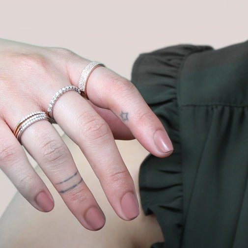 14K Rose Gold Diamond Eternity Ring for Women - Elegant Wedding Band, Anniversary Gift, or Everyday Jewelry for Special Occasions