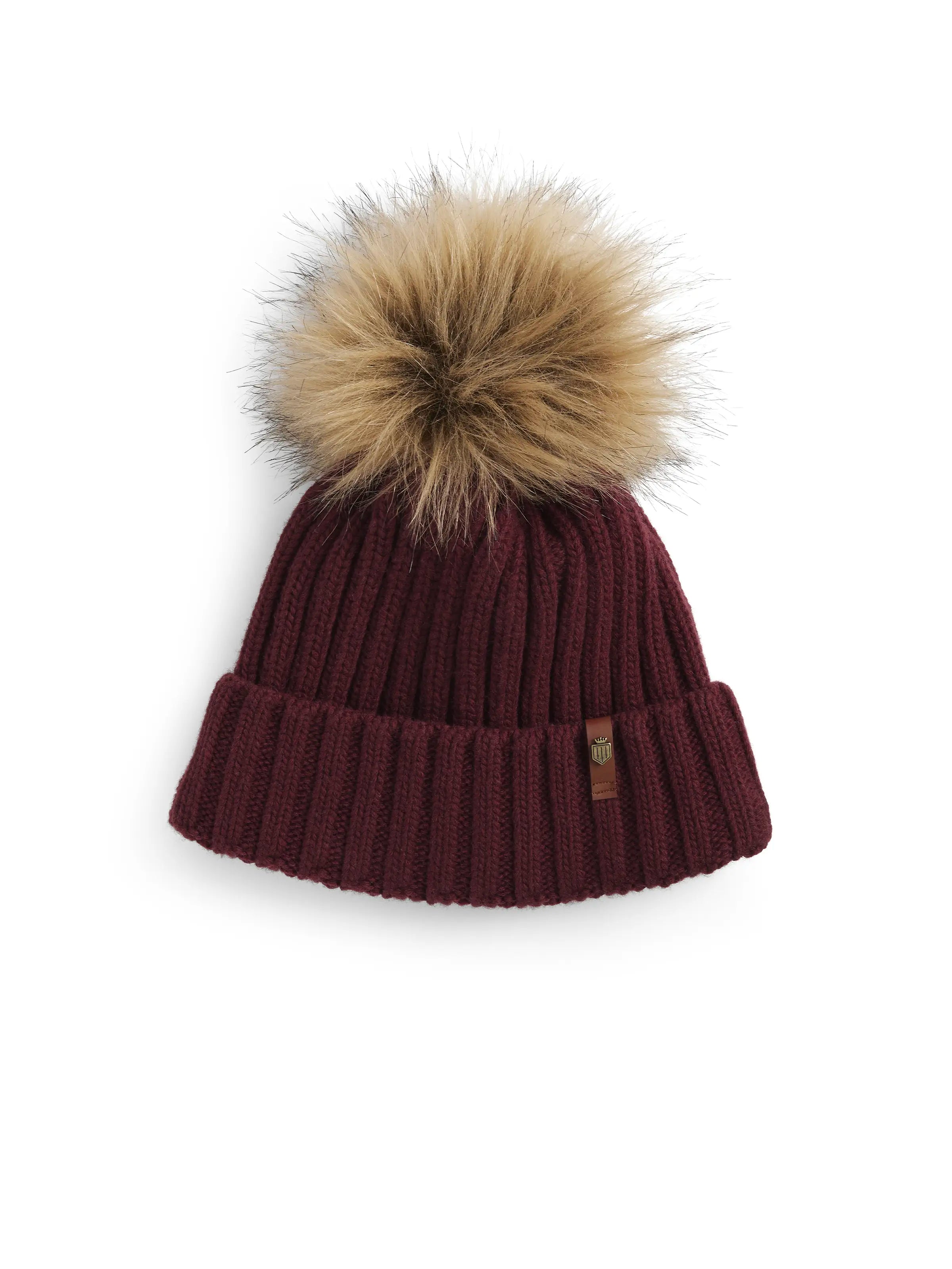 Signature Knitted Bobble Hat - Soft Winter Beanie for Women & Men - Ruby Red - Cozy Cold Weather Accessory for Outdoor Activities & Casual Wear