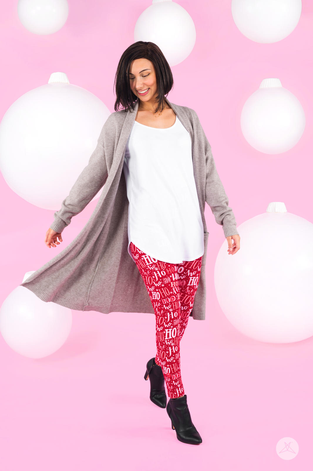 Jolly Vibes Patterned Leggings - Trendy Yoga Pants for Women, High Waist Workout Leggings with Fun Prints - Perfect for Yoga, Gym, Running & Casual Wear