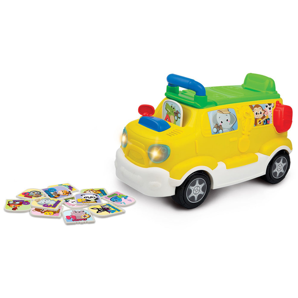 Brilliant Beginnings Ride 'Em Tiger Safari - Foot to Floor Ride-On Activity Bus Toy for Toddlers | Perfect for Indoor Play, Outdoor Adventures & Early Childhood Development