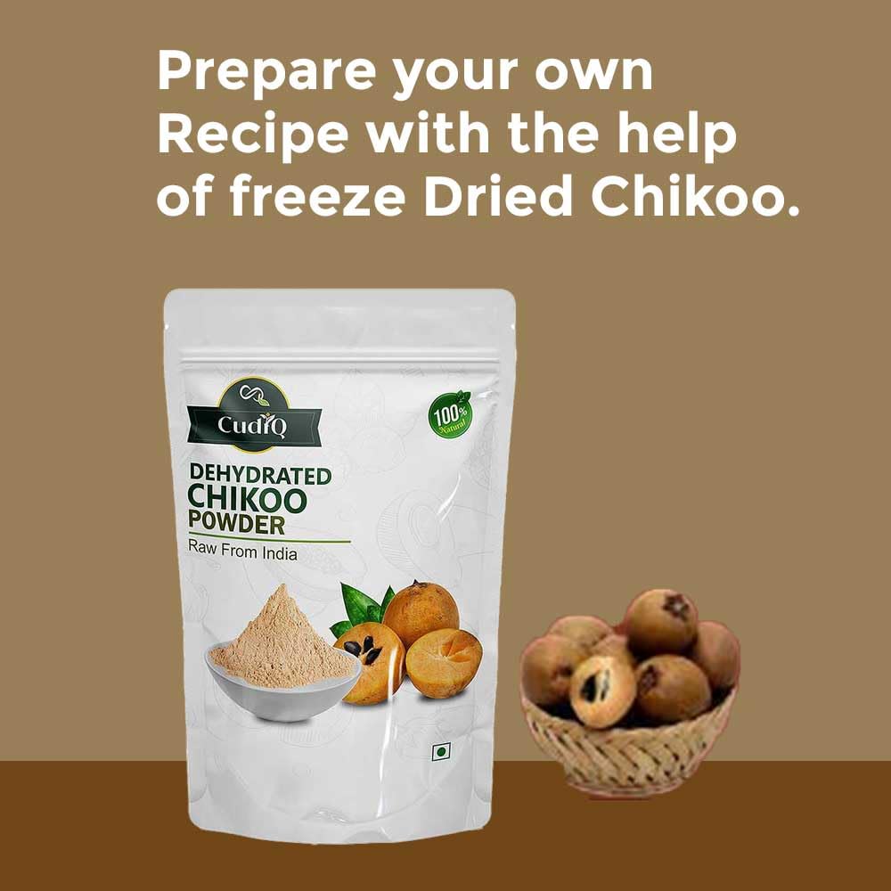 Organic Dehydrated Chikoo Powder 100g | Freeze-Dried Sapota Fruit Powder for Smoothies, Baking & Camping | Vegan, Gluten-Free Healthy Snack | Pantry Staple & Survival Food | Perfect for Travel, Hiking & Emergency Preparedness