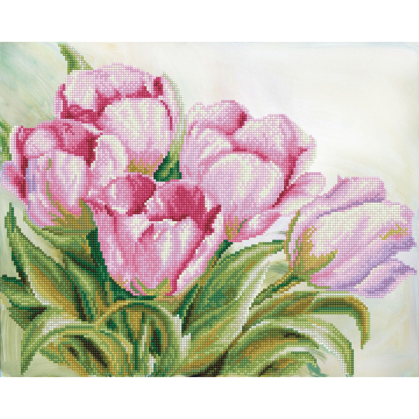 Diamond Dotz Tulip Swathe Diamond Painting Kit for Adults - 16x20 Inch DIY Diamond Art with Dotz Gems | Relaxing Creative Craft for Home Decor & Stress Relief