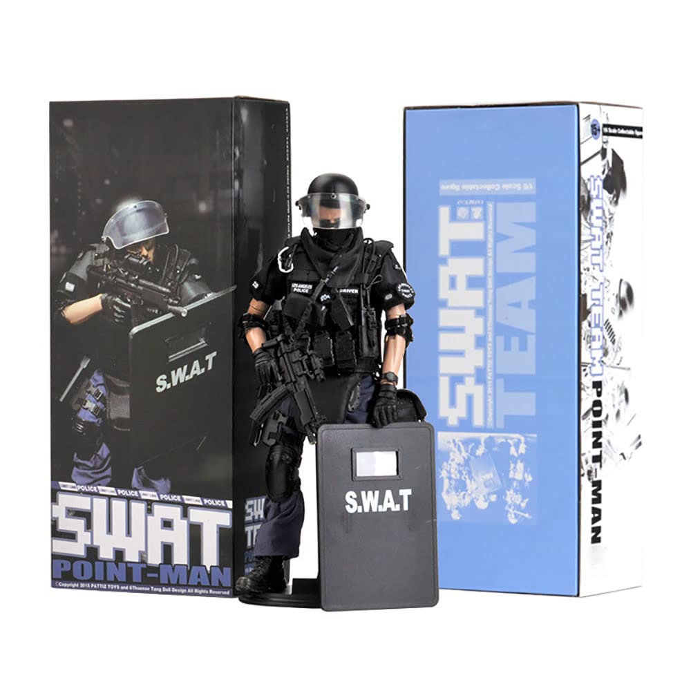 12 Inch SWAT Soldier Action Figure Set with Accessories - Military Collectible Toy for Boys & Adults - Perfect for Display, Gifting, and Role-Playing Scenes