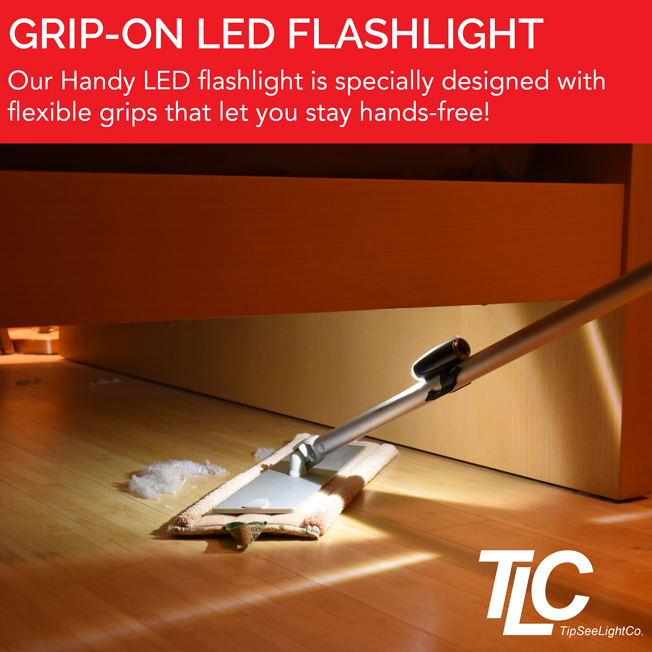 Hands-Free LED Flashlight with Clip | 100 Lumen Snap-On Light for Emergency, DIY, Camping & Night Work | IPX4 Waterproof | AA Battery Powered | Perfect for First Aid Kits, Car Visors & Hat Brims