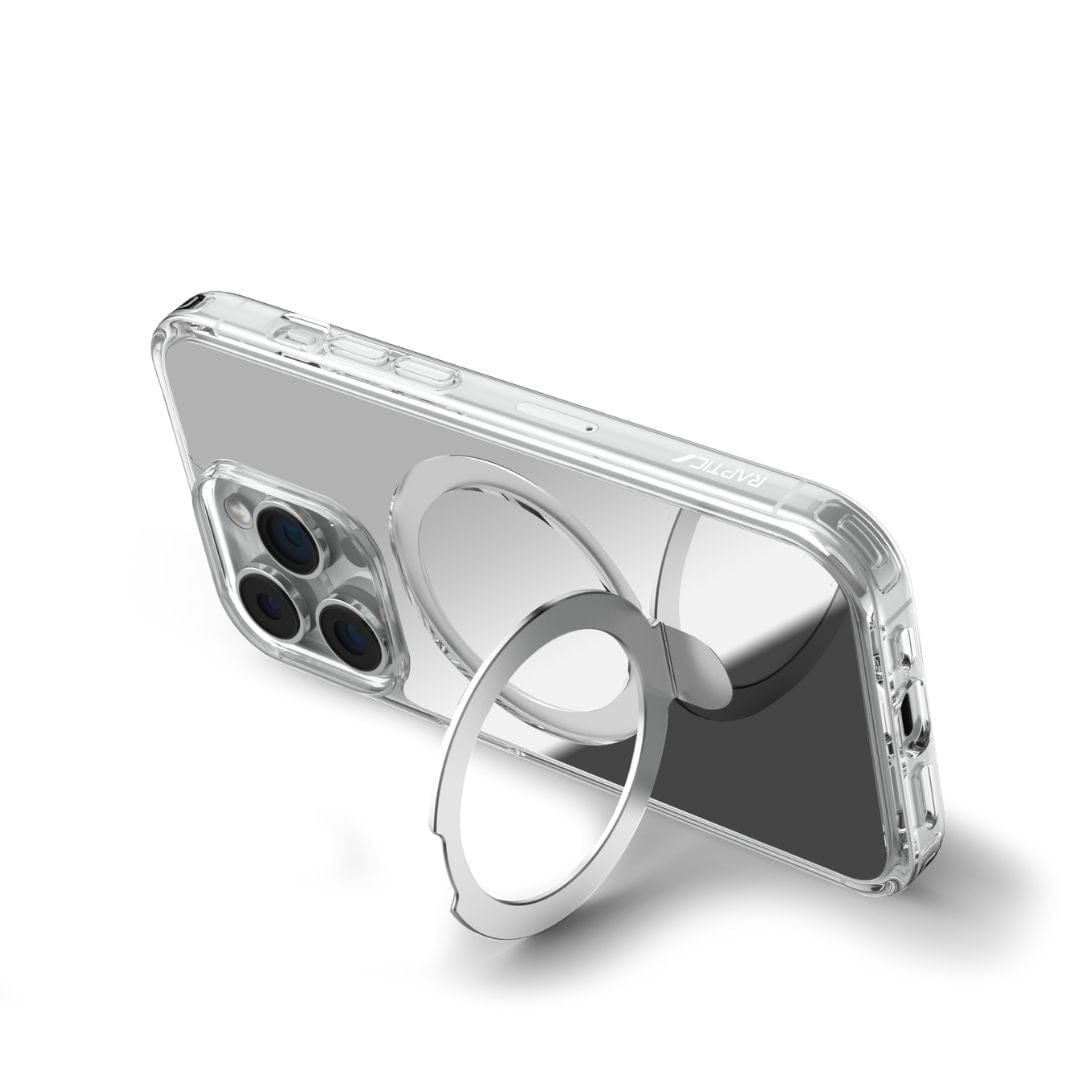 Raptic Air Stand Mirror Case with MagSafe for iPhone 16 Pro Max - Stylish Protective Cover with 360° Rotation for Selfies, Video Calls & Makeup Application