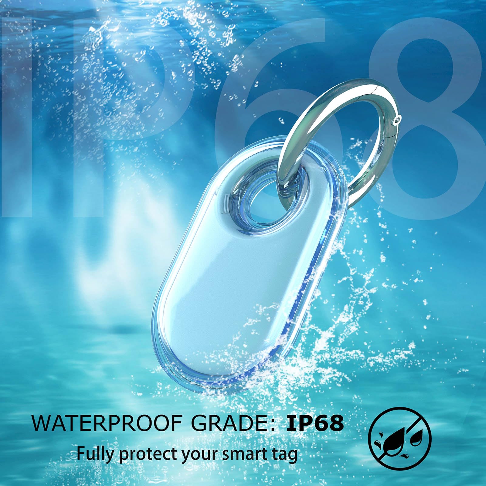 Samsung Galaxy SmartTag2 Protective Holder Case with Keyring - Anti-Lost, Scratch-Resistant Cover for Keys, Wallet, Luggage, Backpacks, Pet Collars & Bags | Perfect for Travel, Daily Use & Pet Tracking