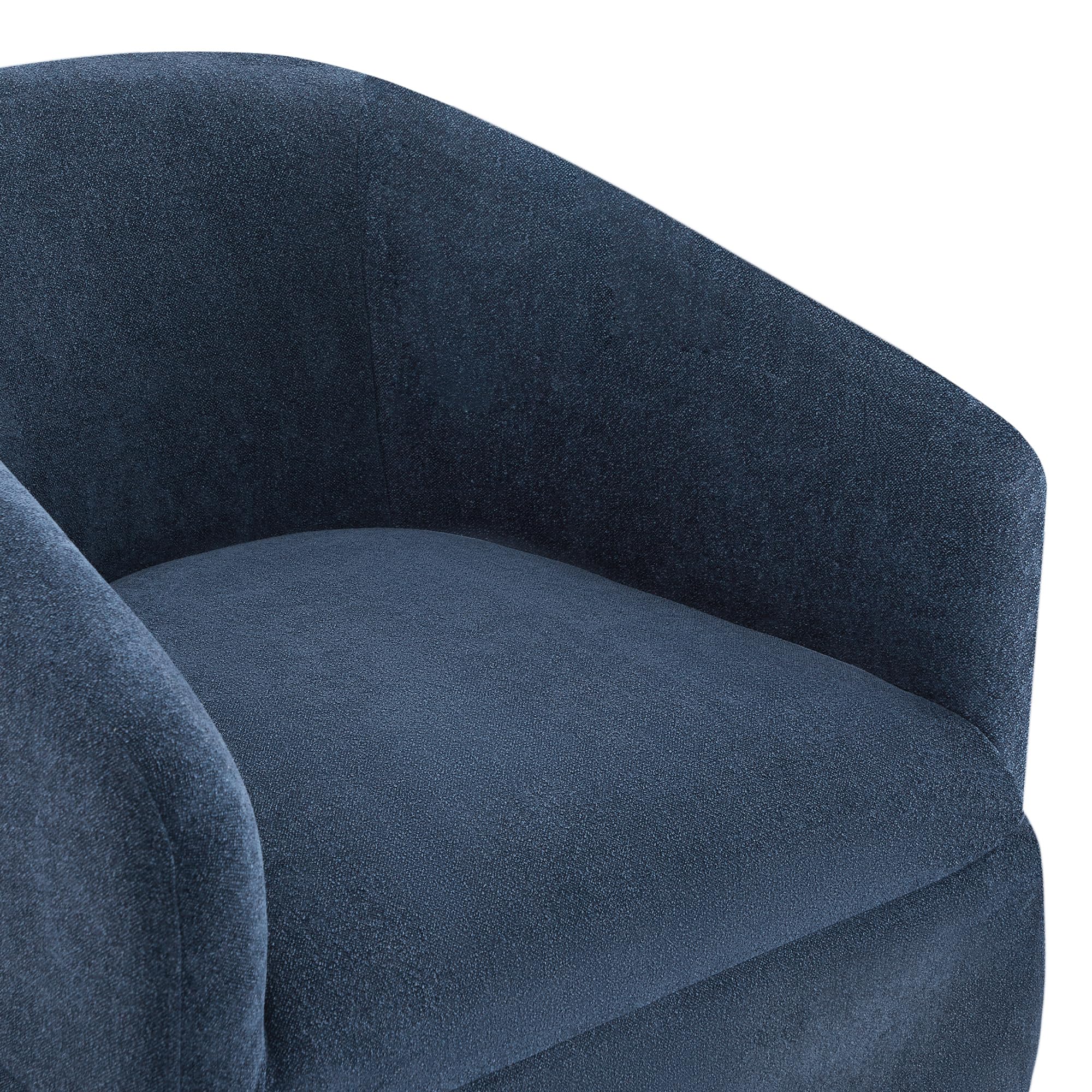 Modern Swivel Accent Chair - Blue Barrel Armchair with 360° Rotation for Bedroom, Nursery, Living Room & Office - Perfect for Reading, Waiting Areas & Small Spaces (Set of 1)