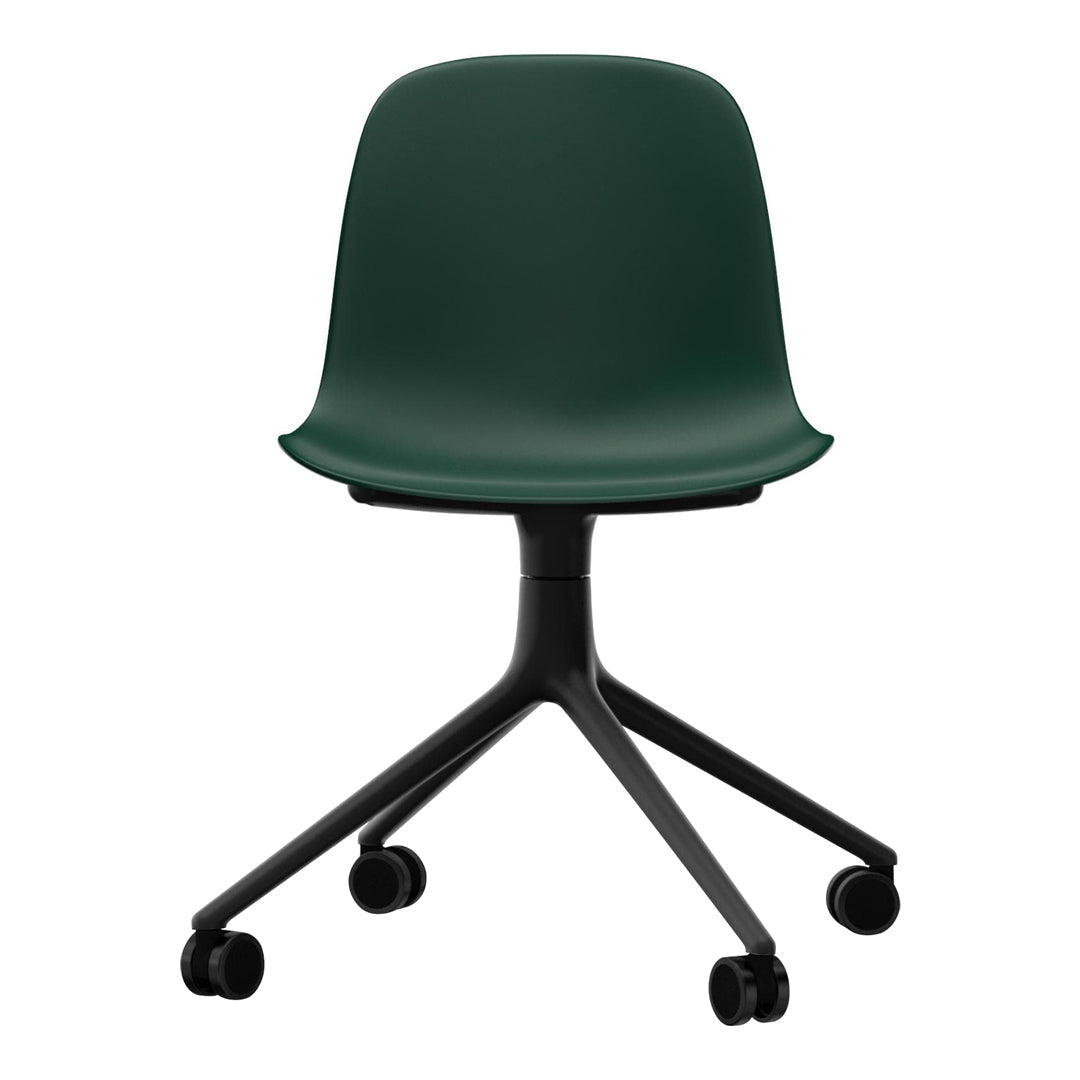 Ergonomic Form Chair with 4-Wheel Swivel Base - Comfortable Office & Home Desk Chair for Work, Study & Gaming
