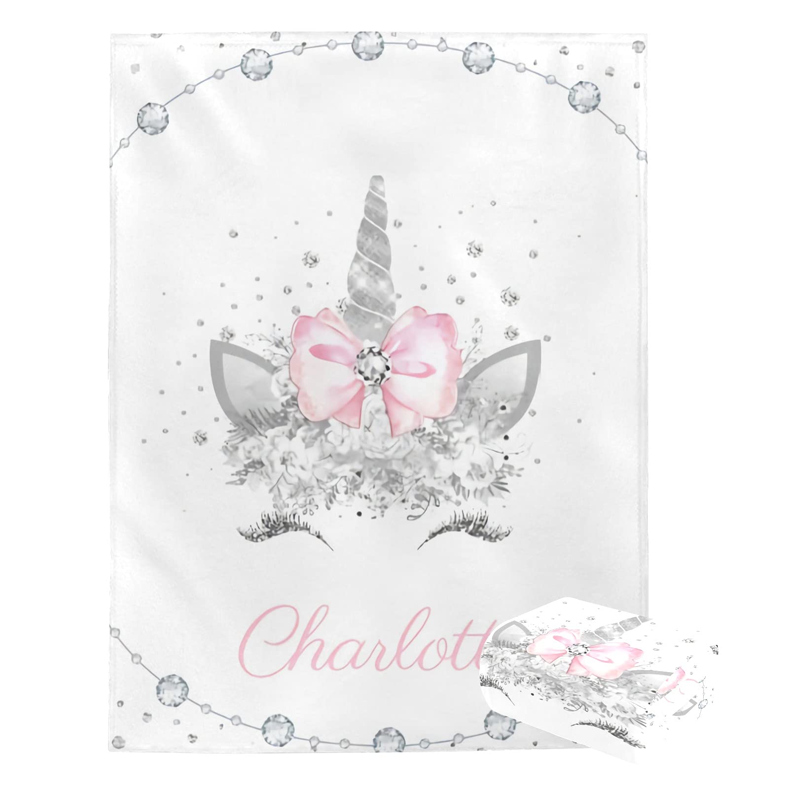 Personalized Baby Blanket with Name - Custom Elephant Baby Blankets for Boys & Girls | Super Soft Newborn Blanket | Perfect Baby Shower Gift & Nursery Decor | Ideal for Cuddling, Swaddling & Photo Props