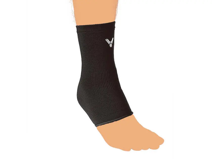Victor SP191 C Ankle Support Brace - Black Adjustable Compression Sleeve for Injury Recovery, Sports & Running - Ideal for Basketball, Soccer & Workout Support