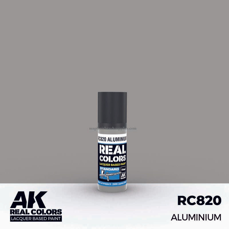AK Interactive Real Colors Aluminium Paint - High-Quality Metallic Finish for Scale Models, Miniatures & DIY Crafts - Perfect for Airbrushing and Detail Work