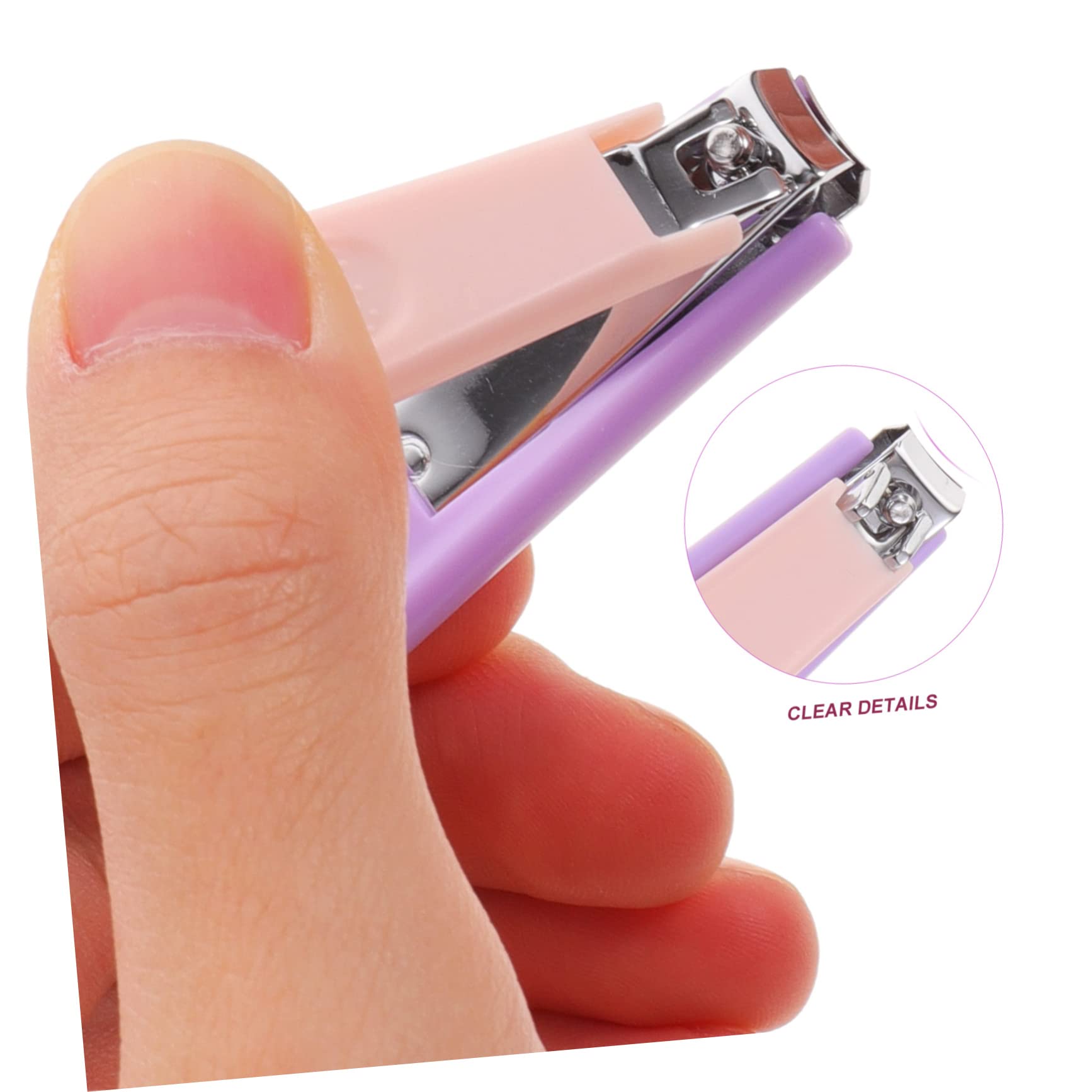 IWOWHERO 1 Set Purple Nail Scissors & Nail Art Supplies Kit for Newborn Baby Fingernails - Perfect for Home Manicures & Newborn Care