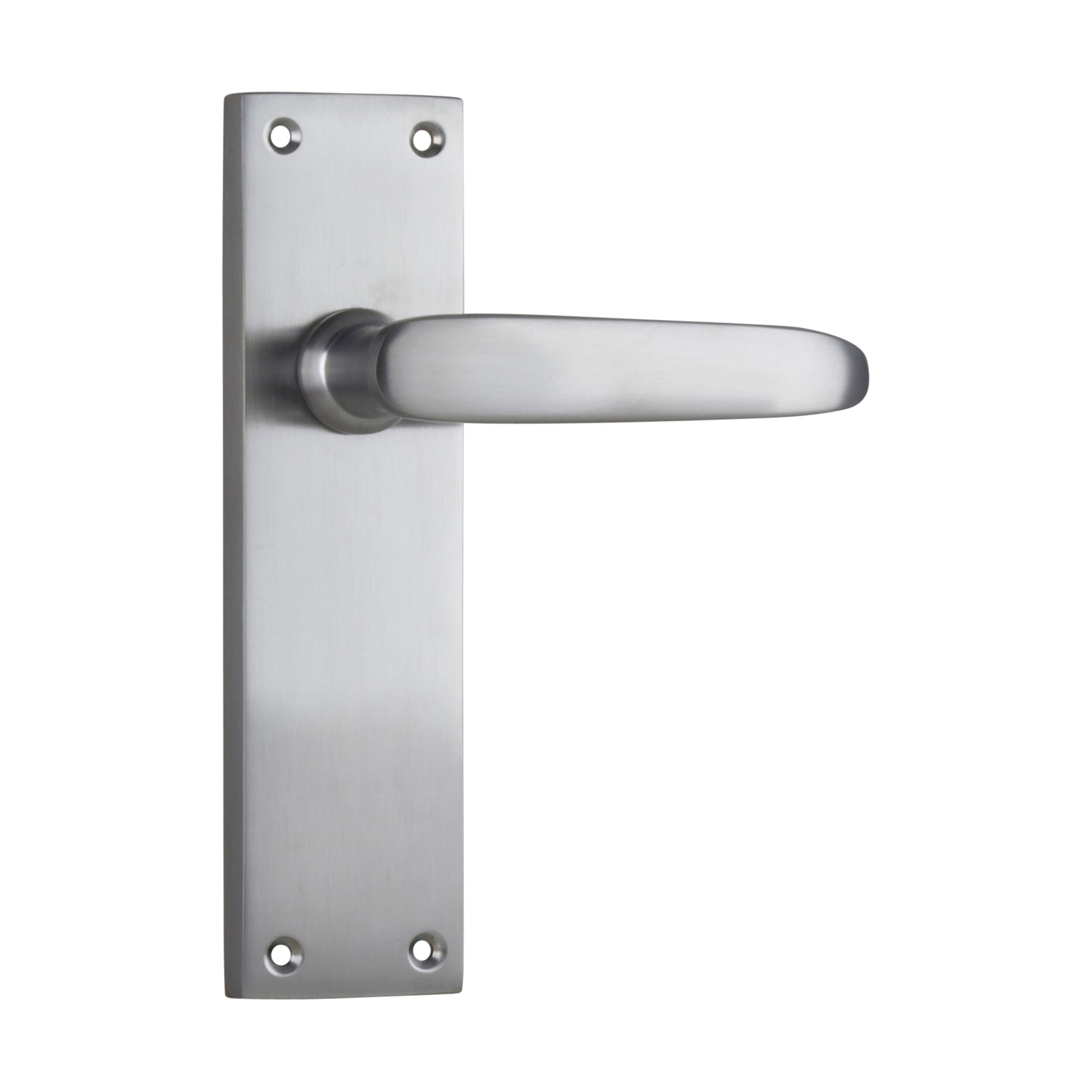 Balmoral Door Lever Latch Pair in Satin Chrome - 156mm x 42mm x 46mm (HxWxD) | Durable Interior Door Hardware for Homes & Offices | Perfect for Bedrooms, Bathrooms & Closets