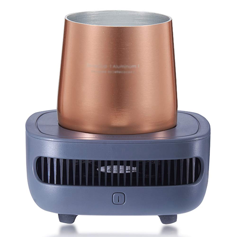 Electric Beverage Cooler - Instant Chilling Cup for Beer, Soda, Juice & Wine | Portable Desktop Drink Refrigerator | Perfect for Office, Parties, BBQs & Outdoor Activities | Gold