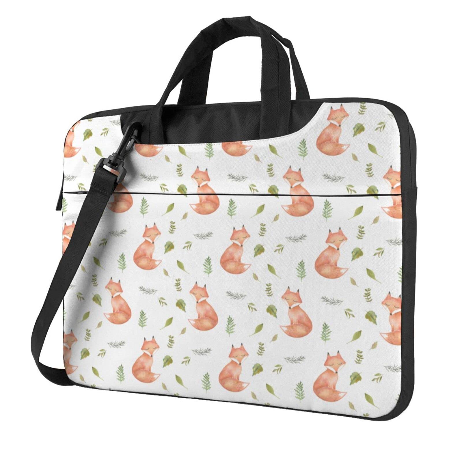 Cute Fox Laptop Shoulder Bag - Kawaii Laptop Case for 13-15 Inch MacBook, Notebook & Tablet | Waterproof & Durable Carrying Case for Work, School & Travel