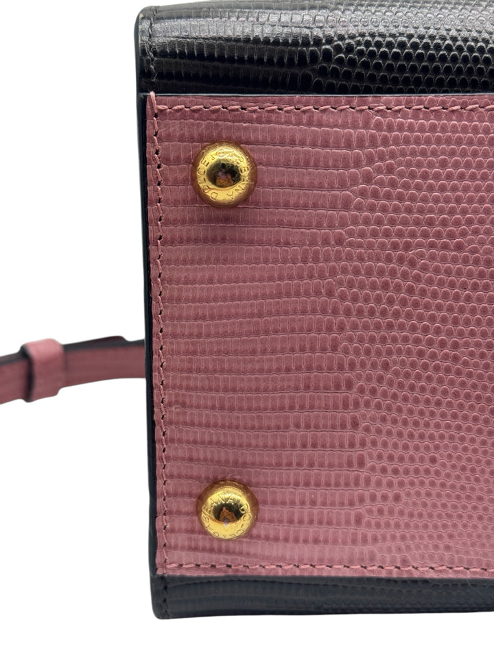 Dolce & Gabbana Iguana Embossed Crystal Satchel Bag - Luxury Designer Handbag for Women, Evening Party & Special Occasions