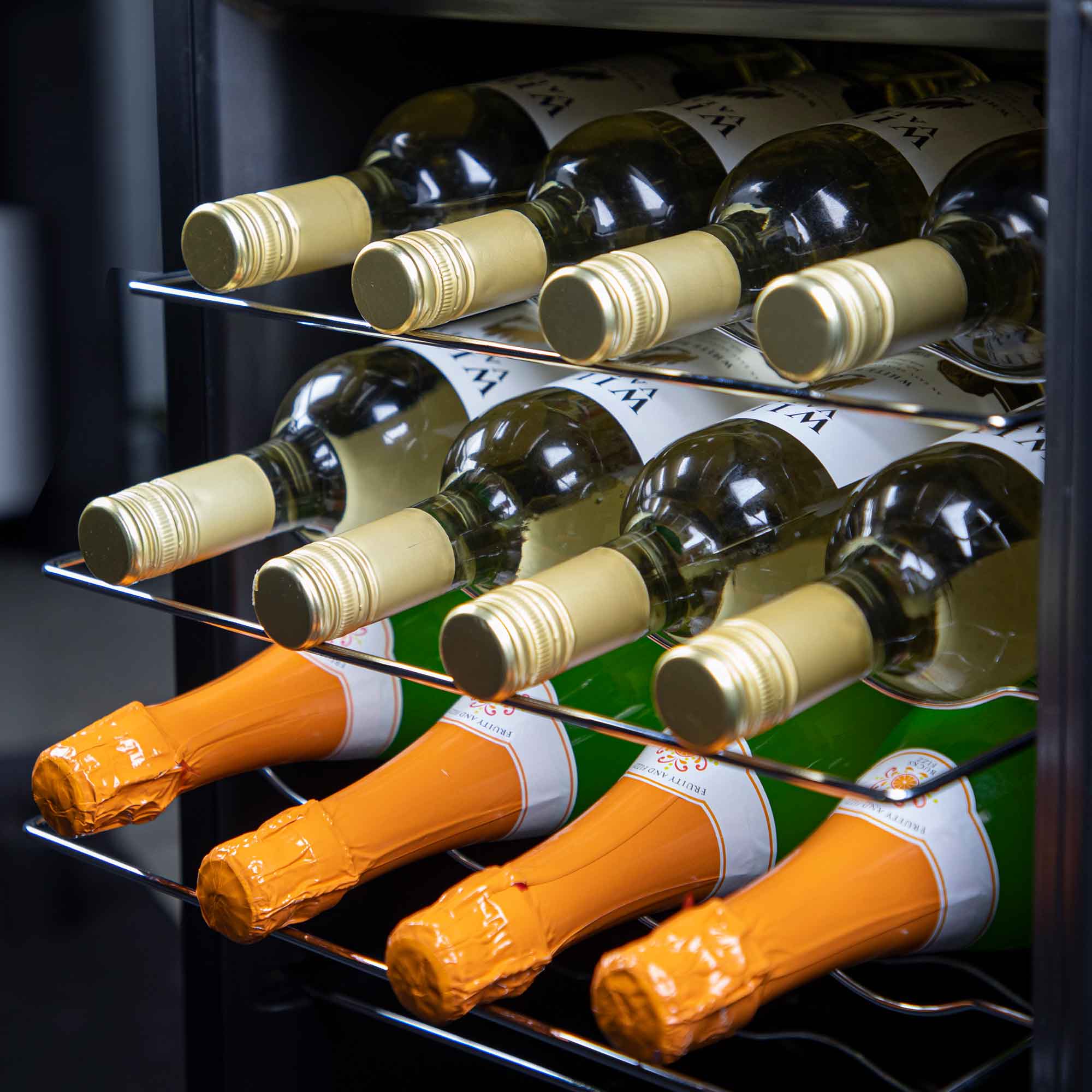 Baridi 28 Bottle Wine Cooler Refrigerator - Digital Touch Screen Control, LED Interior Lighting, Black - Perfect for Home, Office, or Restaurant Wine Storage