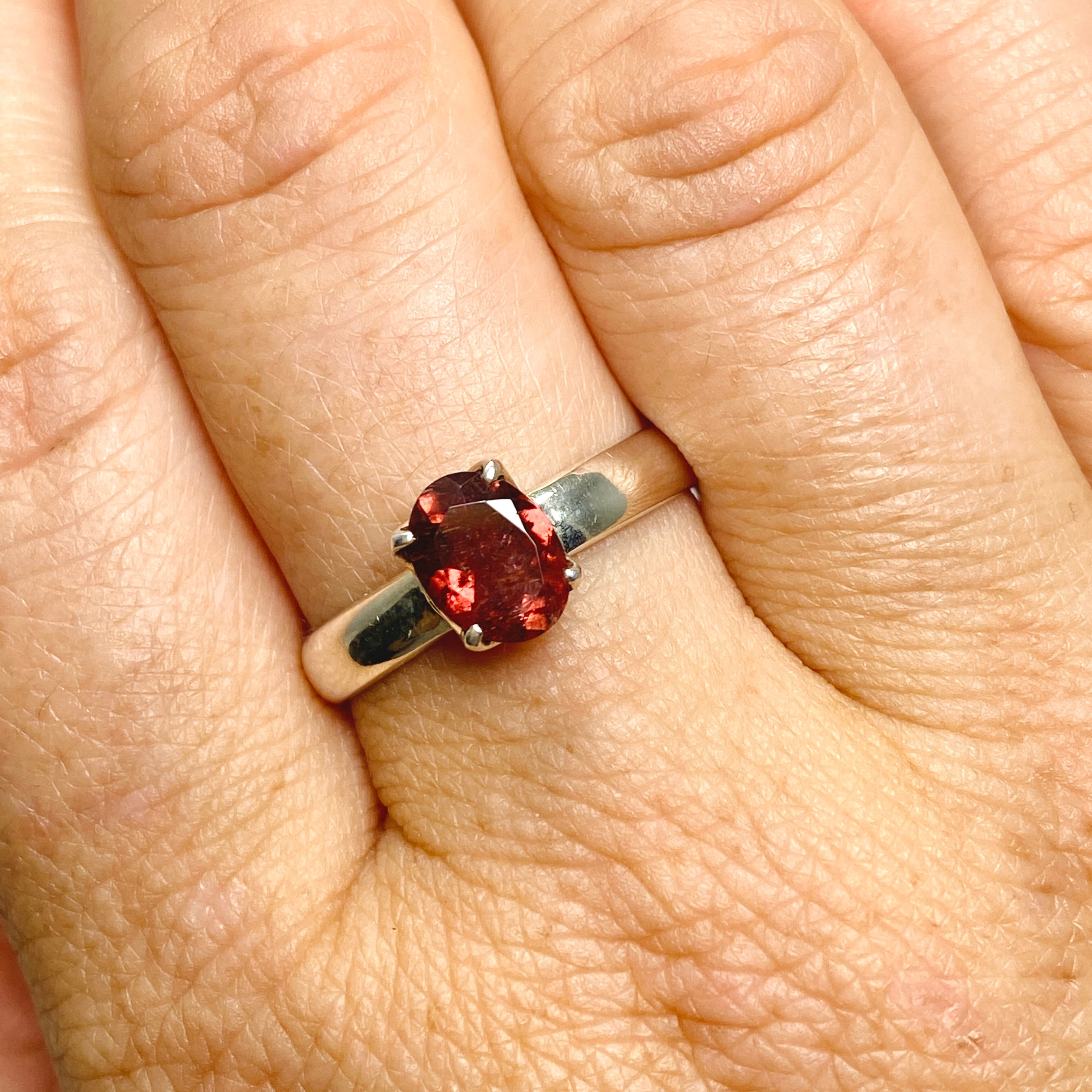 Pink Tourmaline Oval Faceted Ring Size 9.5 - Genuine Gemstone Jewelry for Women - Perfect for Weddings, Anniversaries & Special Occasions