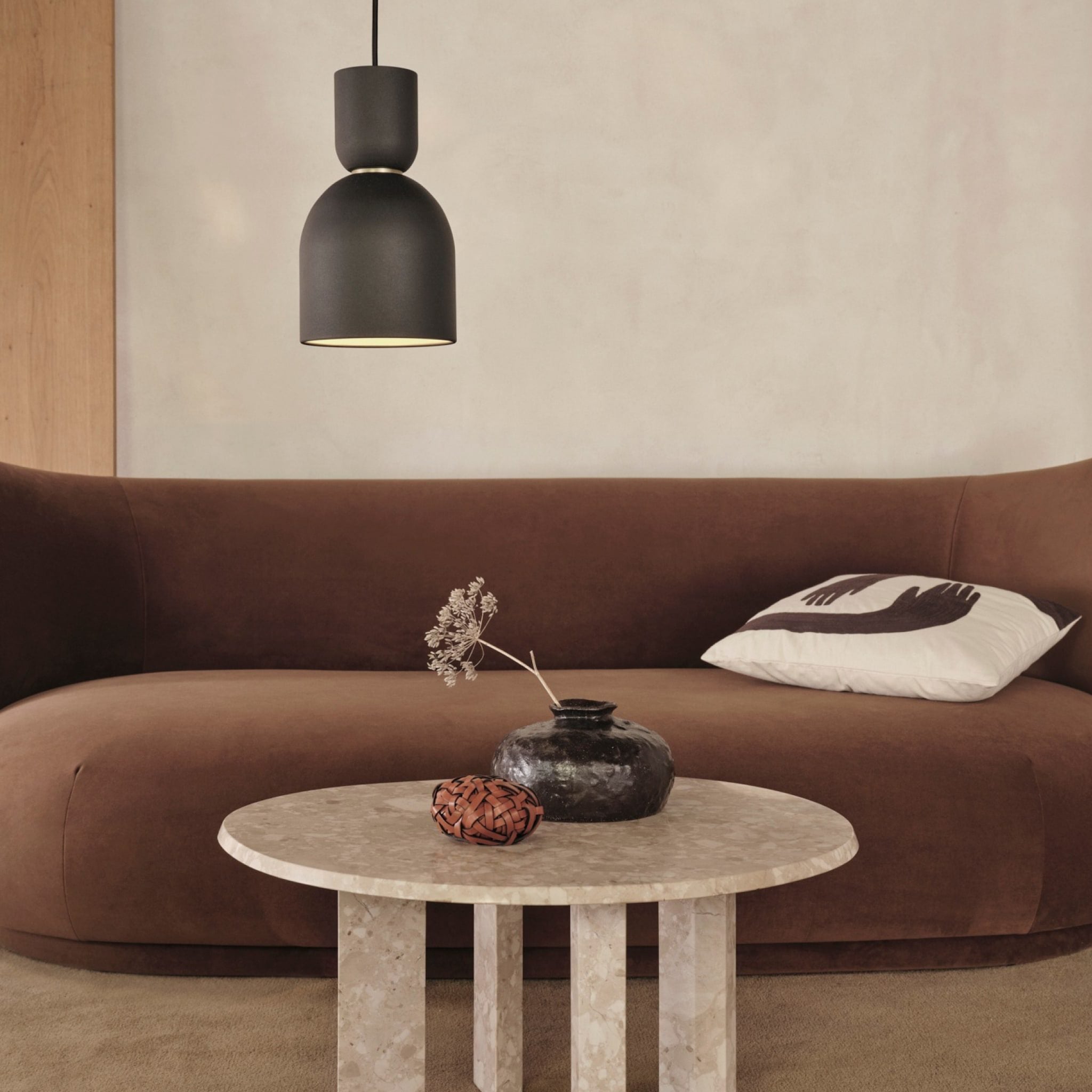 FERM LIVING Collect Pendant Light - Modern Black Bell Shade for Dining Room, Kitchen Island & Bedroom Lighting