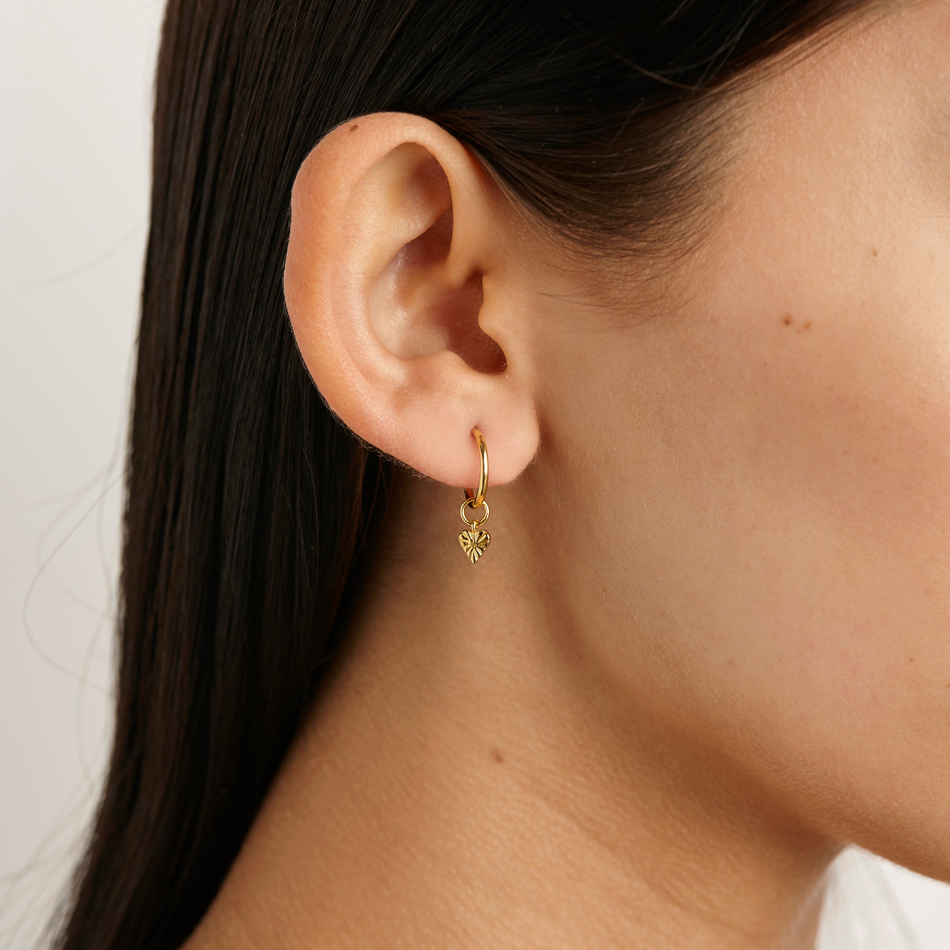 Sweetheart Ear Charms - 14K Gold Plated Dangle Earrings for Women | Perfect for Valentine's Day, Anniversary & Romantic Date Night Jewelry Gift