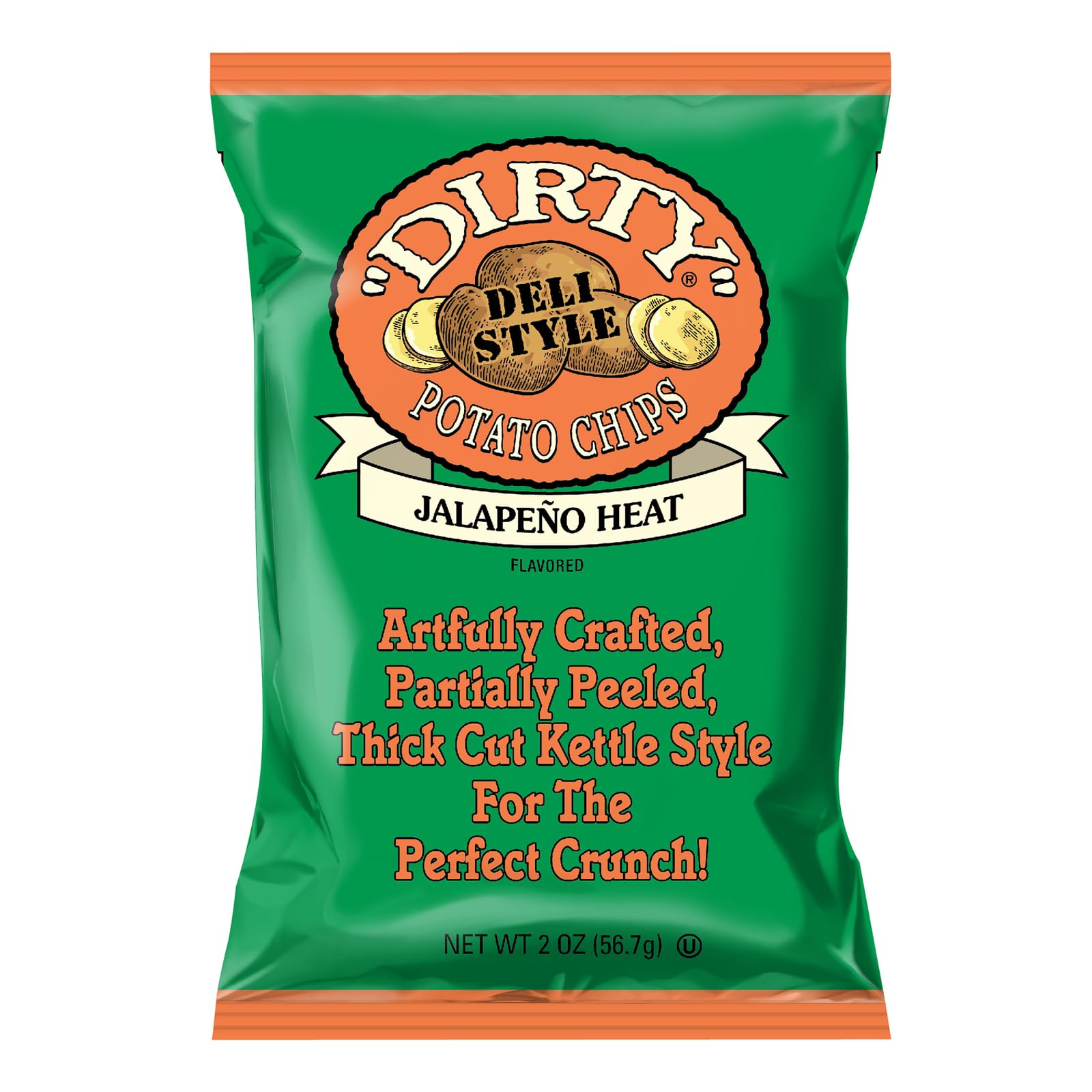 Spicy Jalapeno Dirty Chips - 2oz (Pack of 25) | Hot & Crunchy Snacks for Parties, Game Nights & Road Trips
