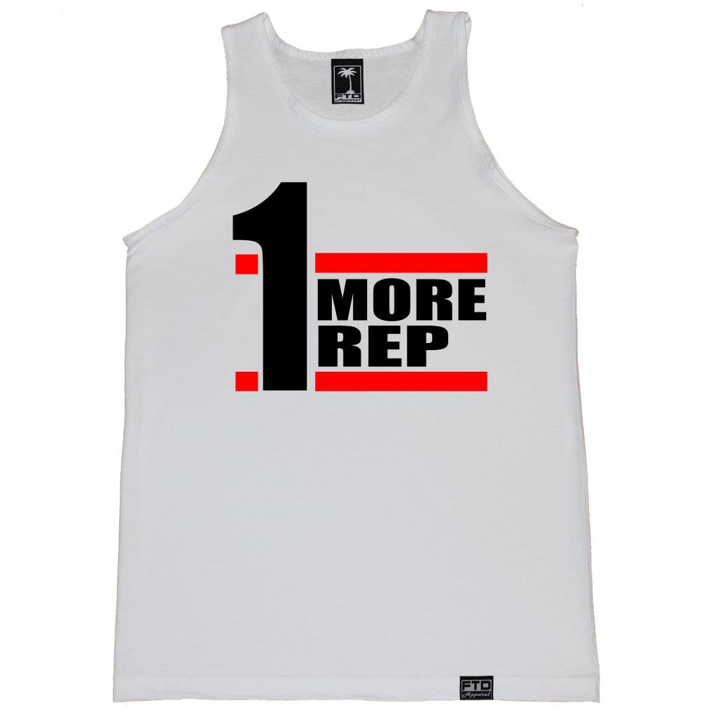 FTD Apparel Men's One More Rep Gym Tank Top - Breathable Workout Shirt for Weightlifting, Running & Fitness Training