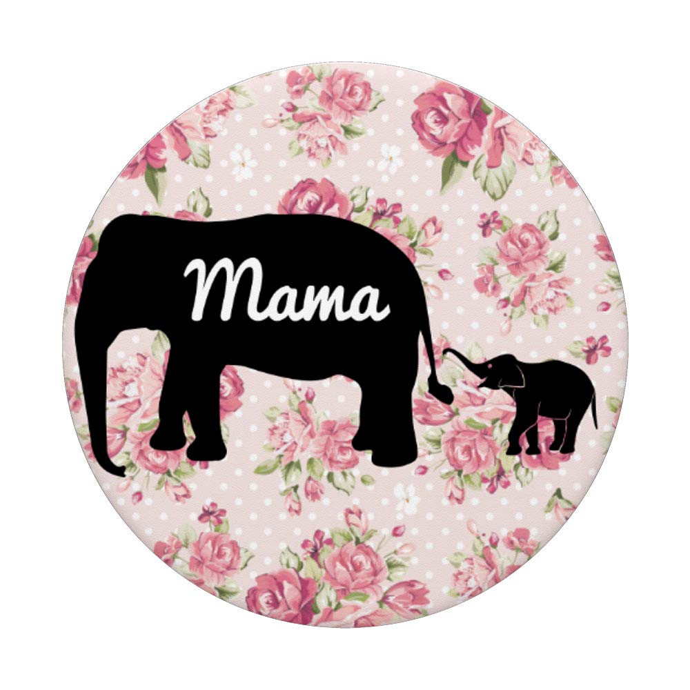 Adorable Elephant Rose Phone Grip - Perfect Mother's Day Gift for Mom, Cute Mama Accessory for iPhone & Android - Ideal for Home, Office & Travel Use