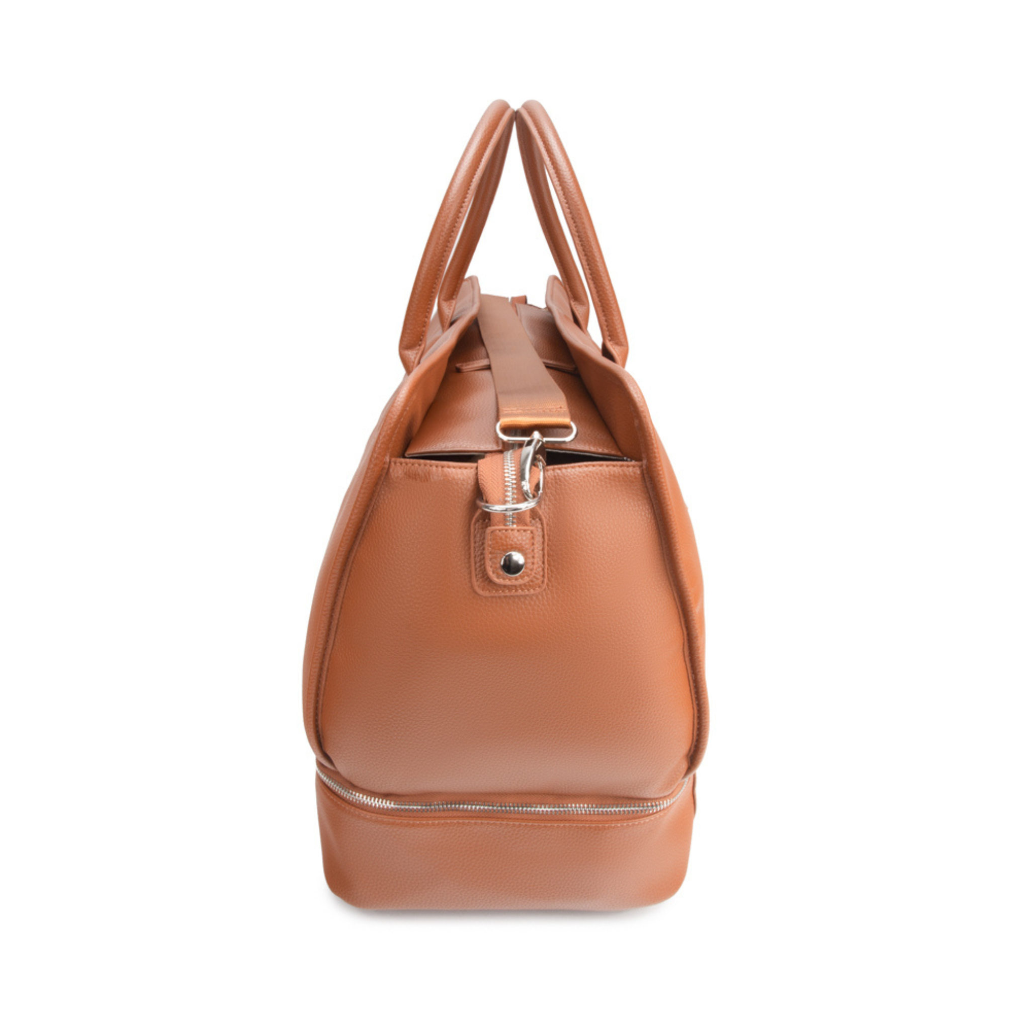 Premium Chestnut Leather Weekender Bag for Men & Women - Stylish Travel Duffel for Weekend Getaways, Gym, Work & Overnight Trips