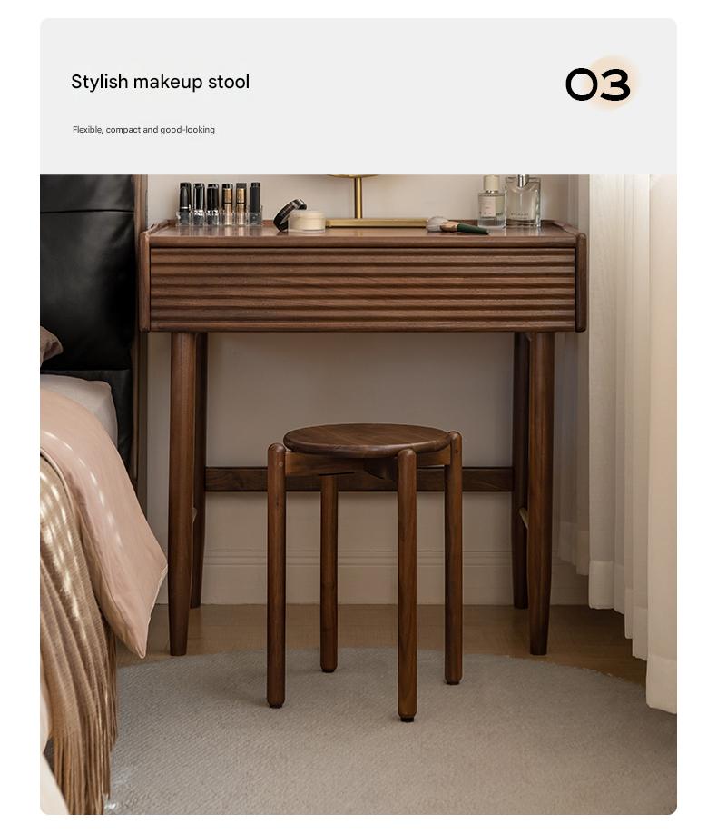 Premium Solid Wood Stackable Stool - Oak, Rubber, Ash, Cherry - Perfect for Home, Office, Kitchen & Outdoor Use