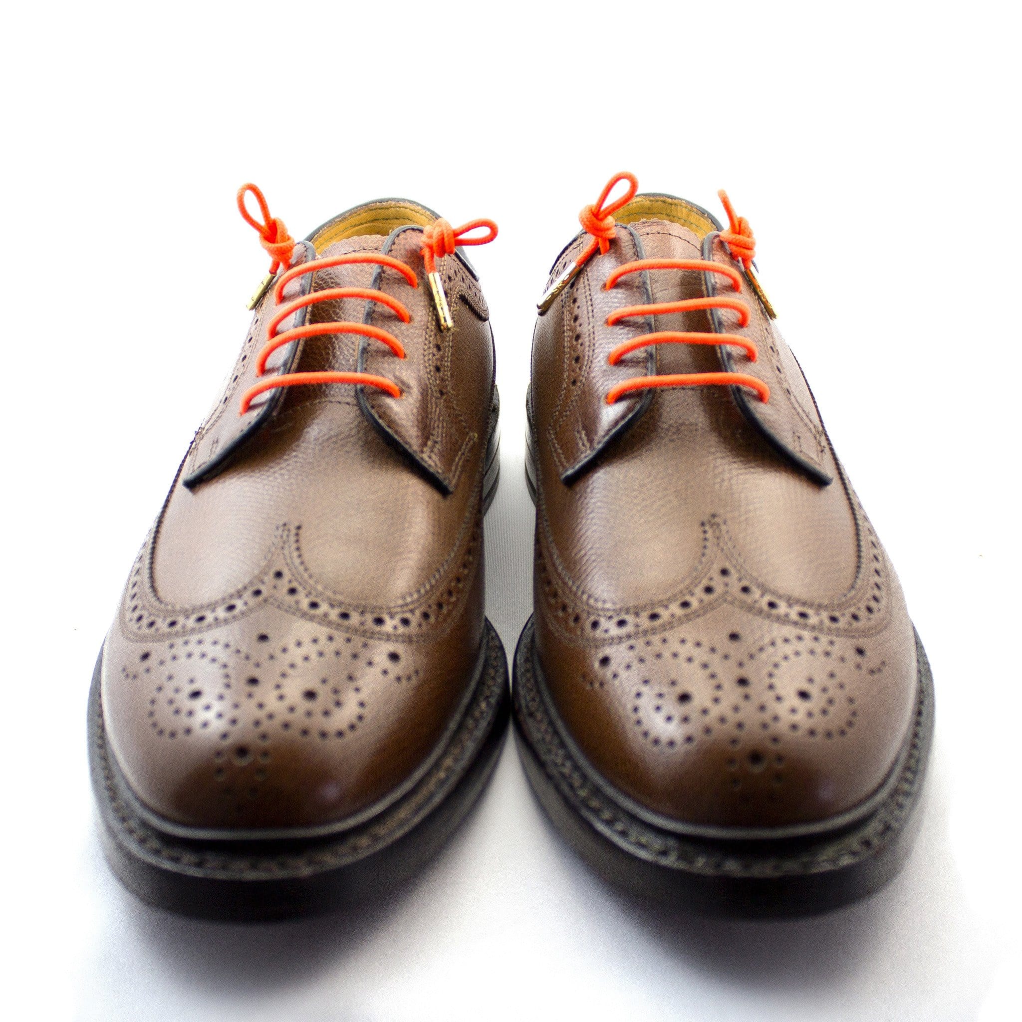 Bright Neon Orange Dress Shoelaces - 27 Inch/69cm Long - Perfect for Sneakers, Boots & Fashion Accessories