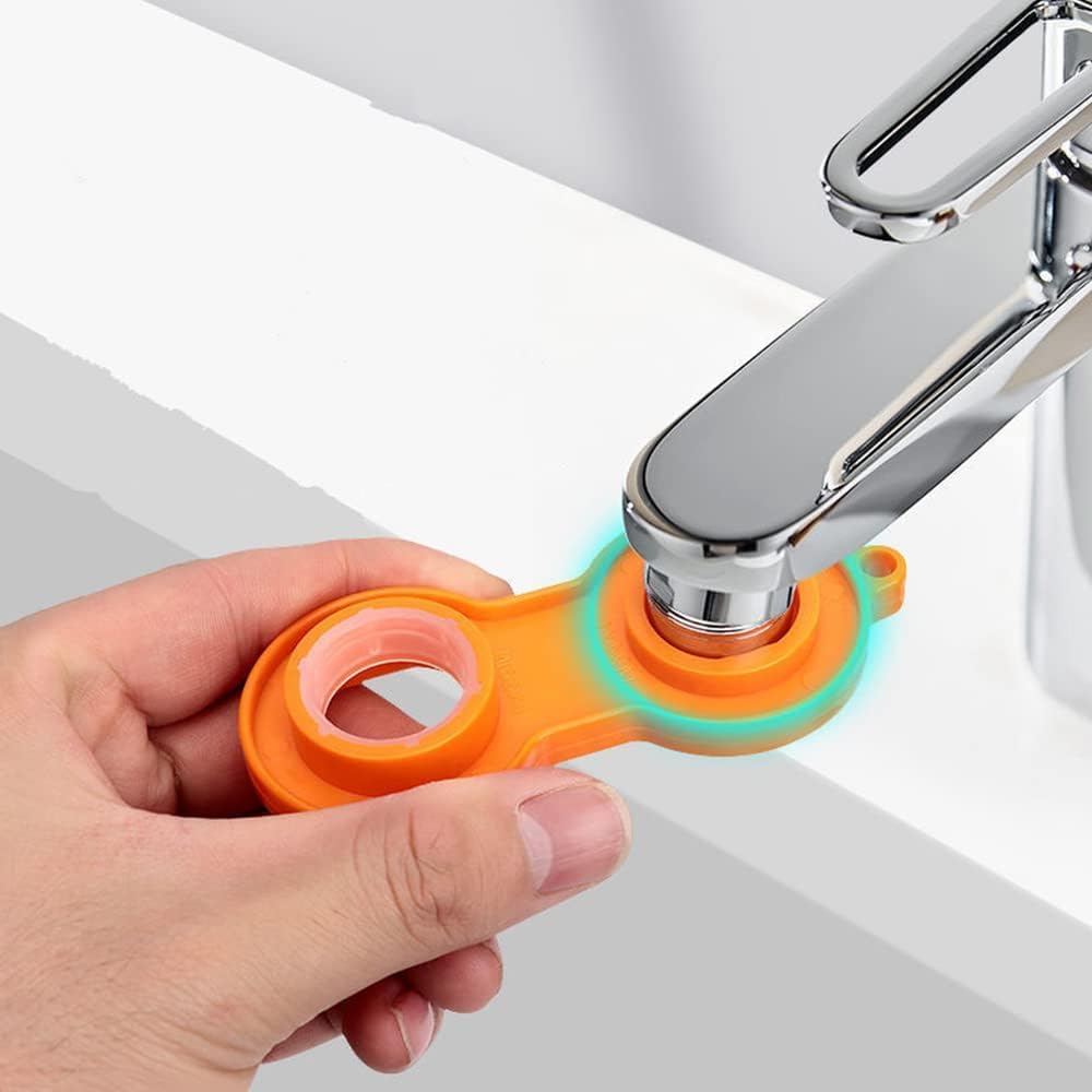 Finzatik Faucet Aerator Removal Wrench - Faucet Bubbler & Aerator Tool for Bathroom, Kitchen Sink & Tap - Plumber's Installation & Loosening Wrench for Easy Faucet Maintenance (Perfect for DIY Home Repairs & Professional Plumbing)