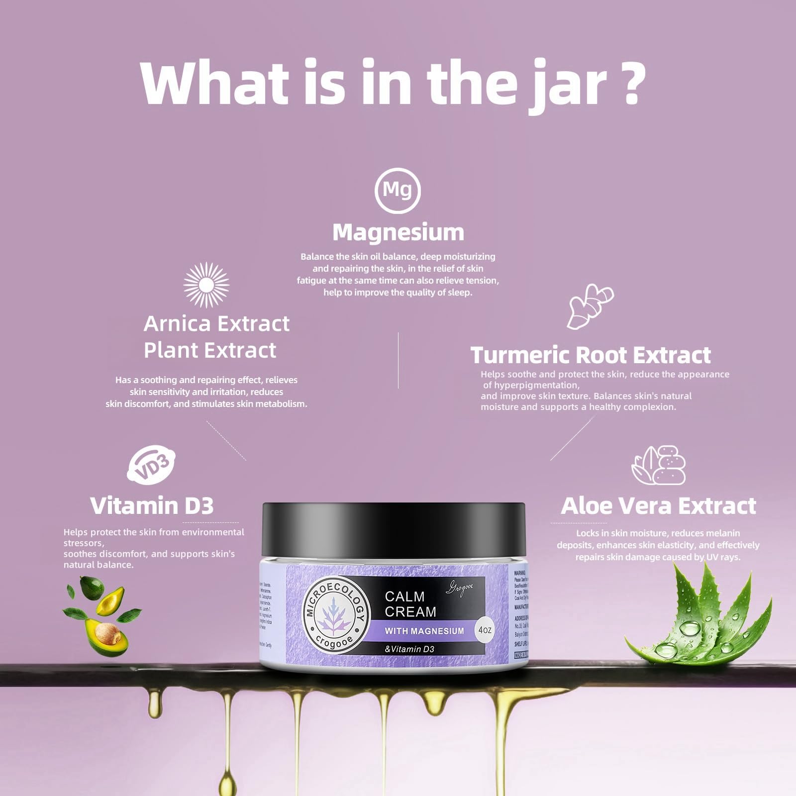 Magnesium Body Cream for Dry Skin - Hydrating & Moisturizing Nighttime Lotion with Lavender (4oz) | Deep Relaxation & Muscle Recovery Cream for Bedtime & Post-Workout